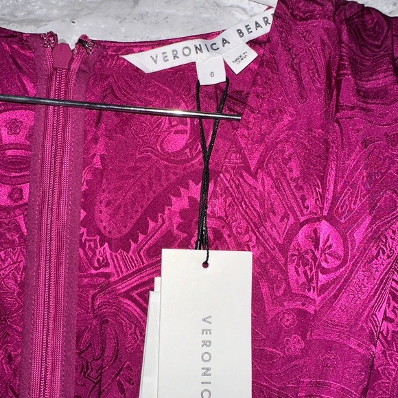 NWT VERONICA BEARD SILK BLEND WEISS DRESS SZ 6 # M1 - Picture 4 of 7